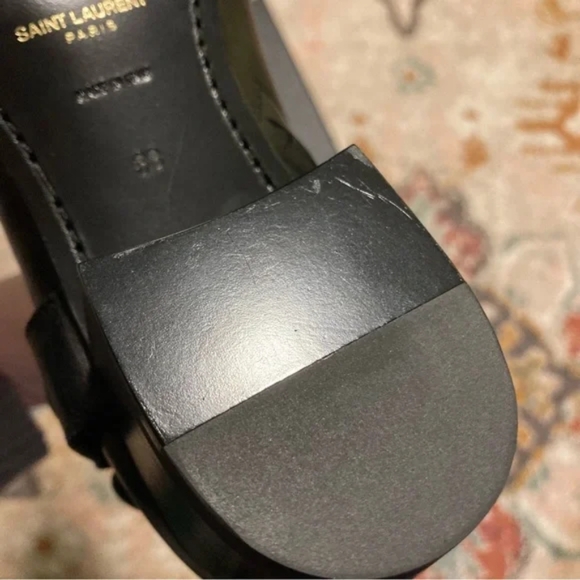 Saint Laurent Wyatt Short Strap Studded Boot - Picture 7 of 14